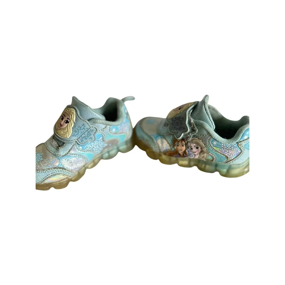 Disney Frozen Light-Up Sneakers Toddler Girls Size 7 – Elsa & Anna Glitter Shoes